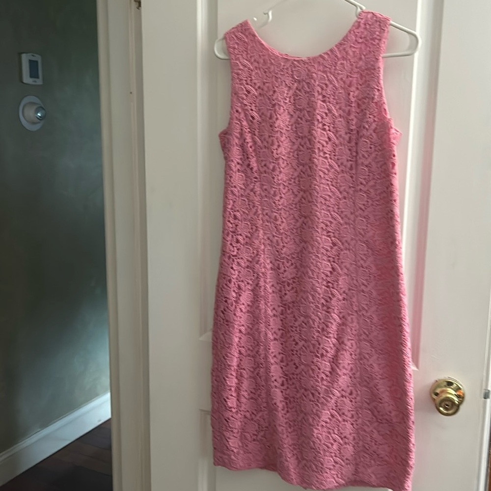 Talbots size 8 lace dress pink